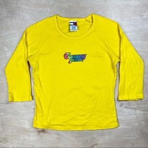 Vintage Tommy Jeans Rainbow Print Mid Sleeve Top